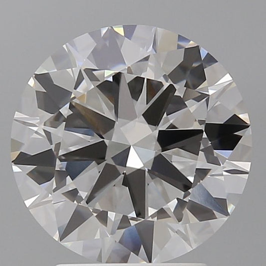 Lab-Grown Round Diamond - 3.07 Carats, F Color, VVS2 Clarity - Certified by IGI - Report Number: LG671456472