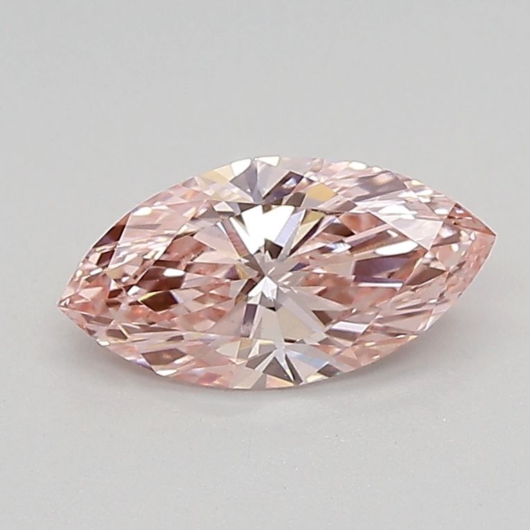 Lab-Grown Marquise Diamond - 0.71 Carats, Fancy Vivid Pink Color, VS1 Clarity - Certified by IGI - Report Number: LG683527345