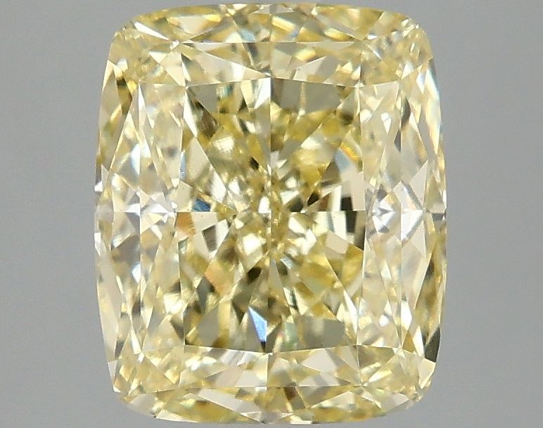 Lab-Grown Cushion Diamond - 3.04 Carats, Fancy Intense Yellow Color, VS2 Clarity - Certified by IGI - Report Number: LG687583317