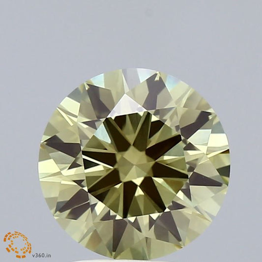 Lab-Grown Round Diamond - 1.98 Carats, Fancy Intense Green Color, VVS2 Clarity - Certified by IGI - Report Number: LG662480172