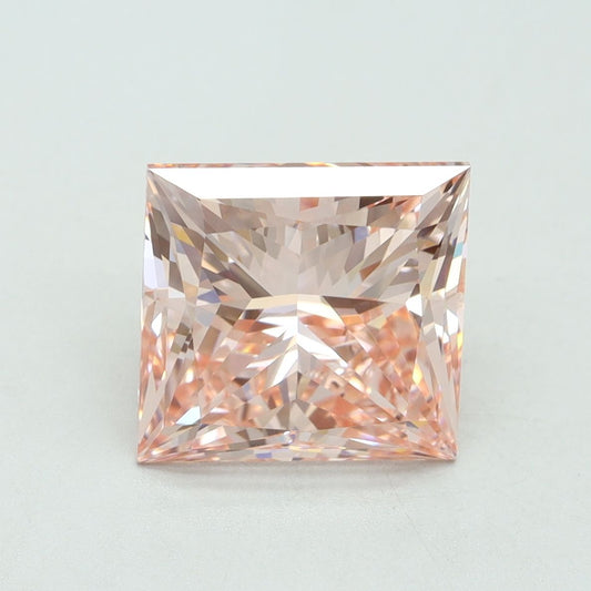Lab-Grown Princess Diamond - 4.0 Carats, Fancy Intense Pink Color, VS1 Clarity - Certified by IGI - Report Number: LG561295408