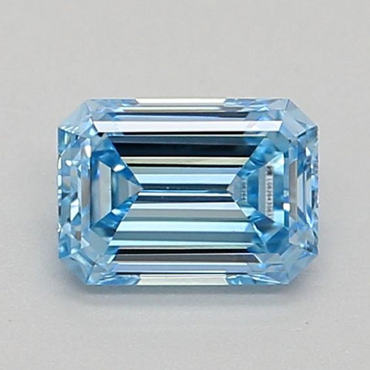 Lab-Grown Emerald Diamond - 0.31 Carats, Fancy Intense Blue Color, VVS2 Clarity - Certified by IGI - Report Number: LG626435633