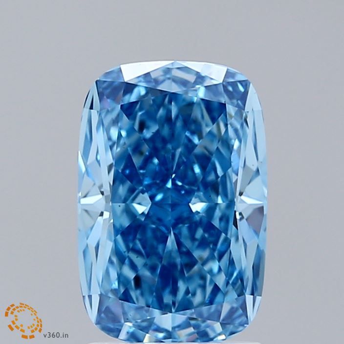 Lab-Grown Cushion Diamond - 2.09 Carats, Fancy Vivid Blue Color, VS2 Clarity - Certified by IGI - Report Number: LG662477763