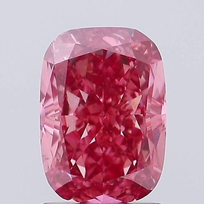 Lab-Grown Cushion Diamond - 1.53 Carats, Fancy Vivid Pink Color, VS2 Clarity - Certified by IGI - Report Number: LG646470912