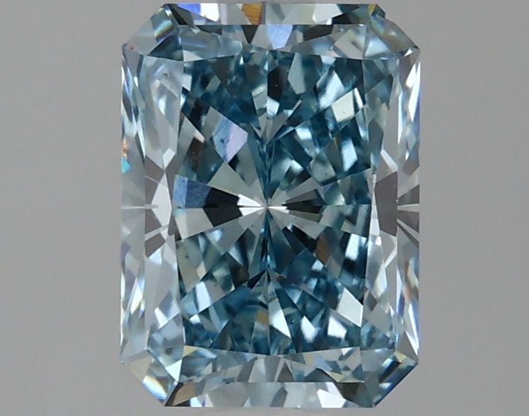Lab-Grown Radiant Diamond - 1.98 Carats, Fancy Vivid Blue Color, VS1 Clarity - Certified by IGI - Report Number: LG634426587