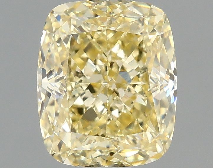 Lab-Grown Cushion Diamond - 1.52 Carats, Fancy Intense Yellow Color, VS1 Clarity - Certified by IGI - Report Number: LG687566055