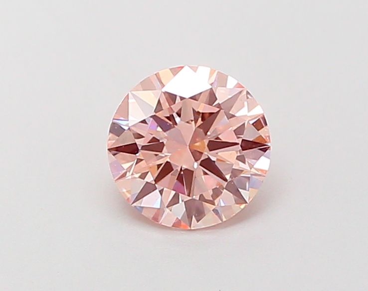 Lab-Grown Round Diamond - 0.67 Carats, Fancy Intense Pink Color, VS1 Clarity - Certified by IGI - Report Number: LG681586024