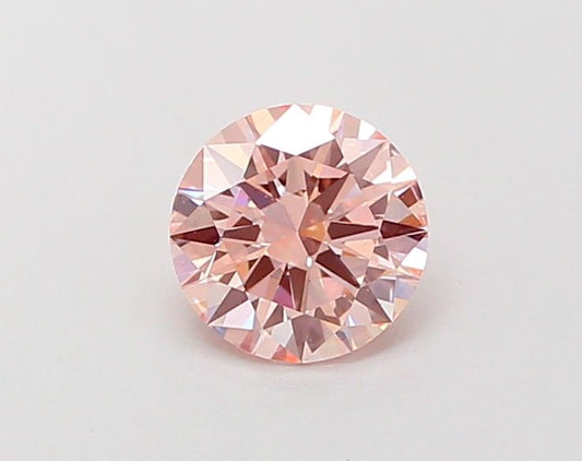 Lab-Grown Round Diamond - 0.67 Carats, Fancy Intense Pink Color, VS1 Clarity - Certified by IGI - Report Number: LG681586024