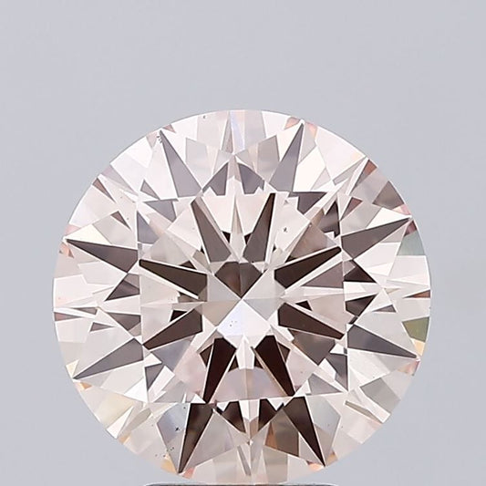 Lab-Grown Round Diamond - 5.0 Carats, Fancy Pink Color, VS2 Clarity - Certified by IGI - Report Number: LG681573457