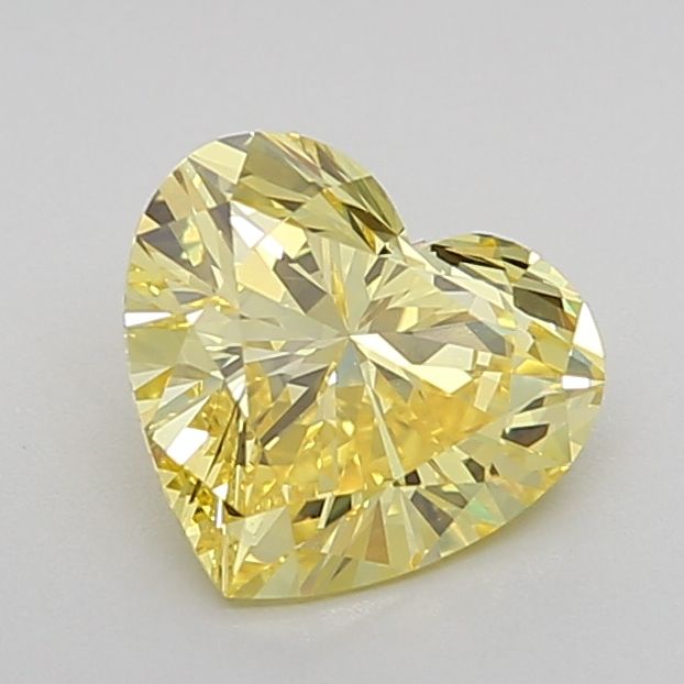 Lab-Grown Heart Diamond - 1.17 Carats, Fancy Intense Yellow Color, VS1 Clarity - Certified by IGI - Report Number: LG624414133