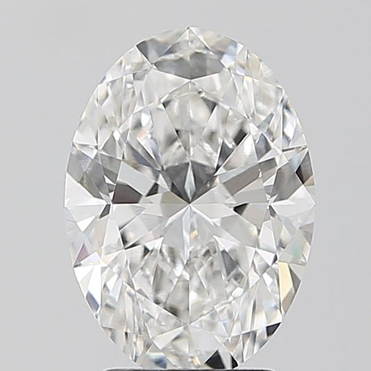Lab-Grown Oval Diamond - 2.53 Carats, F Color, VVS2 Clarity - Certified by IGI - Report Number: LG686508681
