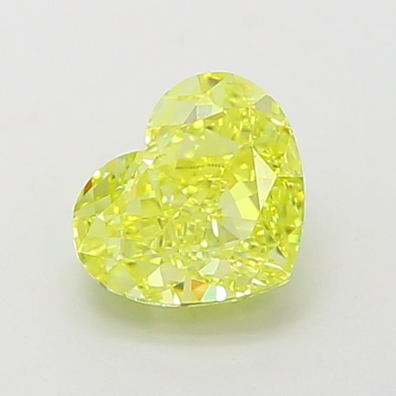 Lab-Grown Heart Diamond - 1.26 Carats, Fancy Vivid Yellow Color, VVS2 Clarity - Certified by IGI - Report Number: LG660455217