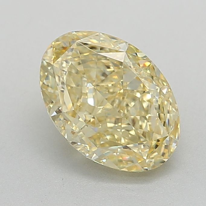 Lab-Grown Oval Diamond - 2.45 Carats, Fancy Intense Yellow Color, VVS2 Clarity - Certified by IGI - Report Number: LG632405531