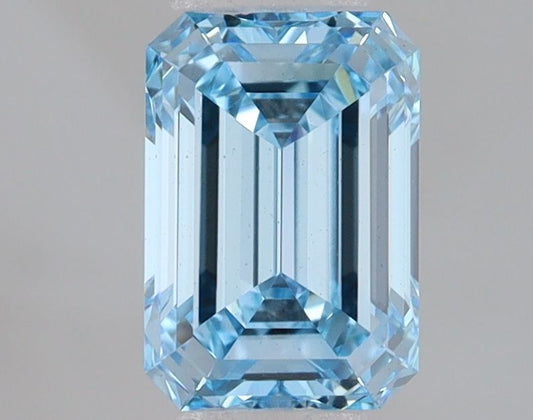 Lab-Grown Emerald Diamond - 1.07 Carats, Fancy Vivid Blue Color, VS1 Clarity - Certified by IGI - Report Number: LG678577057