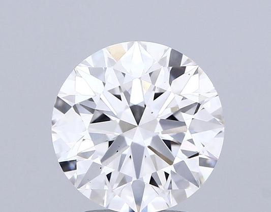 Lab-Grown Round Diamond - 2.5 Carats, E Color, VS2 Clarity - Certified by IGI - Report Number: LG678503764