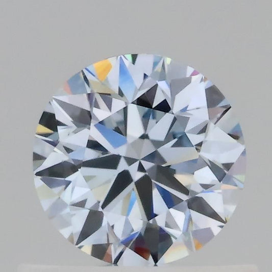 Lab-Grown Round Diamond - 0.59 Carats, Fancy Blue Color, VS2 Clarity - Certified by IGI - Report Number: LG687573235