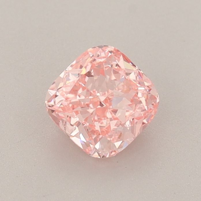 Lab-Grown Cushion Diamond - 0.65 Carats, Fancy Intense Pink Color, VS1 Clarity - Certified by IGI - Report Number: LG618415004