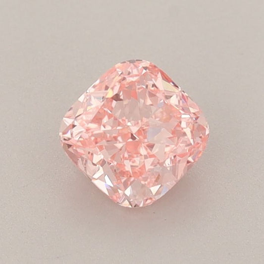 Lab-Grown Cushion Diamond - 0.65 Carats, Fancy Intense Pink Color, VS1 Clarity - Certified by IGI - Report Number: LG618415004