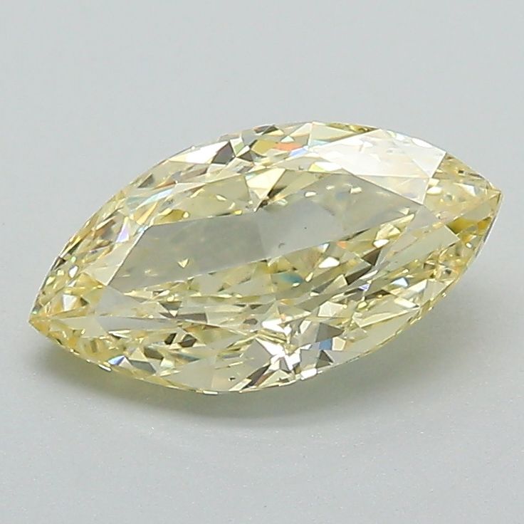 Lab-Grown Marquise Diamond - 1.17 Carats, Fancy Yellow Color, VS1 Clarity - Certified by IGI - Report Number: LG601333613