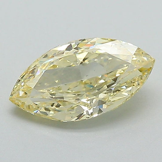 Lab-Grown Marquise Diamond - 1.17 Carats, Fancy Yellow Color, VS1 Clarity - Certified by IGI - Report Number: LG601333613