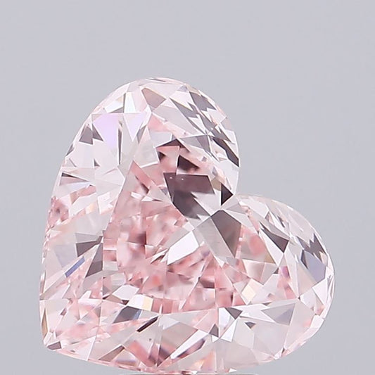 Lab-Grown Heart Diamond - 6.41 Carats, Fancy Pink Color, VS1 Clarity - Certified by IGI - Report Number: LG688505977
