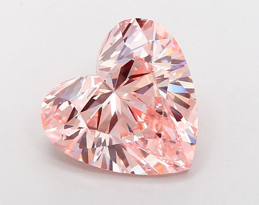 Lab-Grown Heart Diamond - 7.02 Carats, Fancy Intense Pink Color, VS1 Clarity - Certified by IGI - Report Number: LG668428166