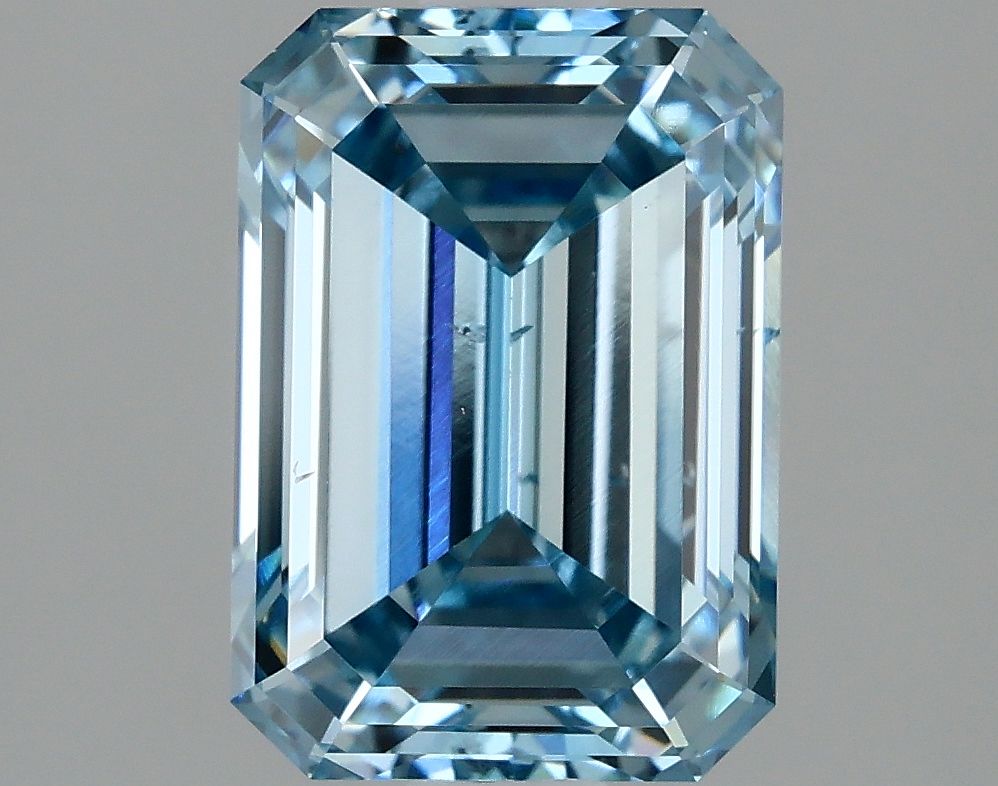 Lab-Grown Emerald Diamond - 2.06 Carats, Fancy Vivid Blue Color, VS2 Clarity - Certified by IGI - Report Number: LG636422529