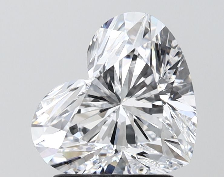Lab-Grown Heart Diamond - 1.99 Carats, D Color, VVS2 Clarity - Certified by IGI - Report Number: LG689529021