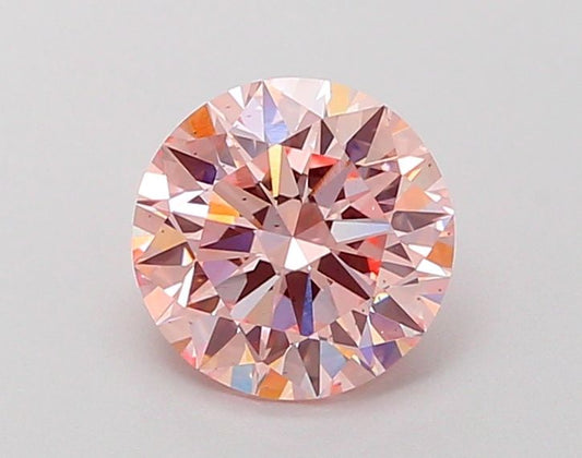 Lab-Grown Round Diamond - 1.6 Carats, Fancy Intense Pink Color, VS2 Clarity - Certified by IGI - Report Number: LG686507639