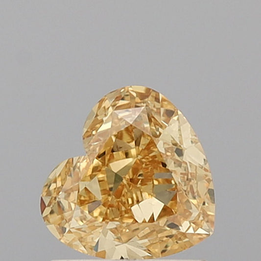 Lab-Grown Heart Diamond - 1.25 Carats, Fancy Vivid Yellow Color, VS2 Clarity - Certified by IGI - Report Number: LG686505244