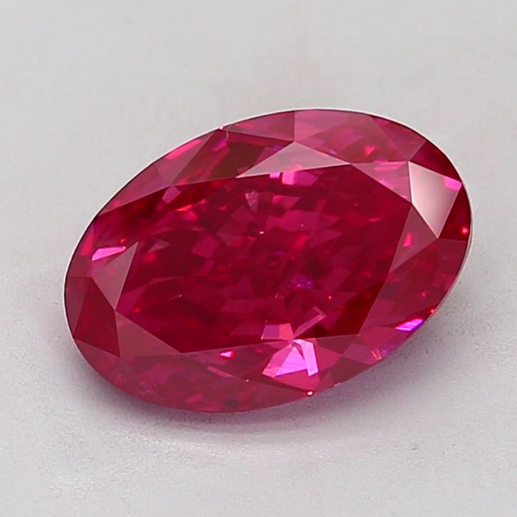 Lab-Grown Oval Diamond - 4.88 Carats, Fancy Vivid Pink Color, VS2 Clarity - Certified by IGI - Report Number: LG680510056