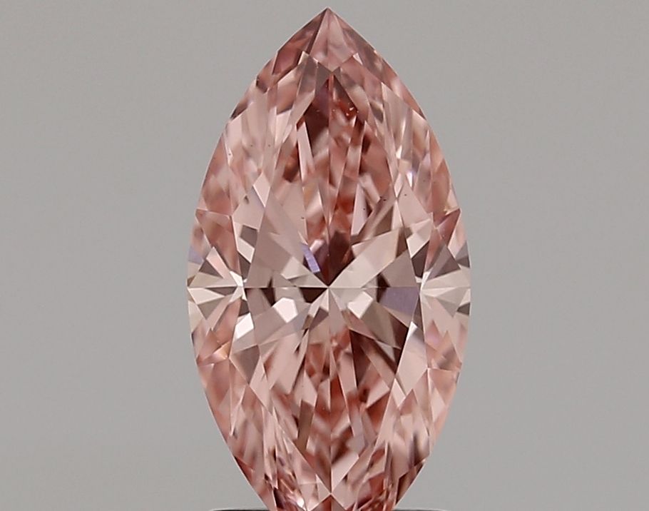 Lab-Grown Marquise Diamond - 1.44 Carats, Fancy Vivid Pink Color, VVS2 Clarity - Certified by IGI - Report Number: LG669450232
