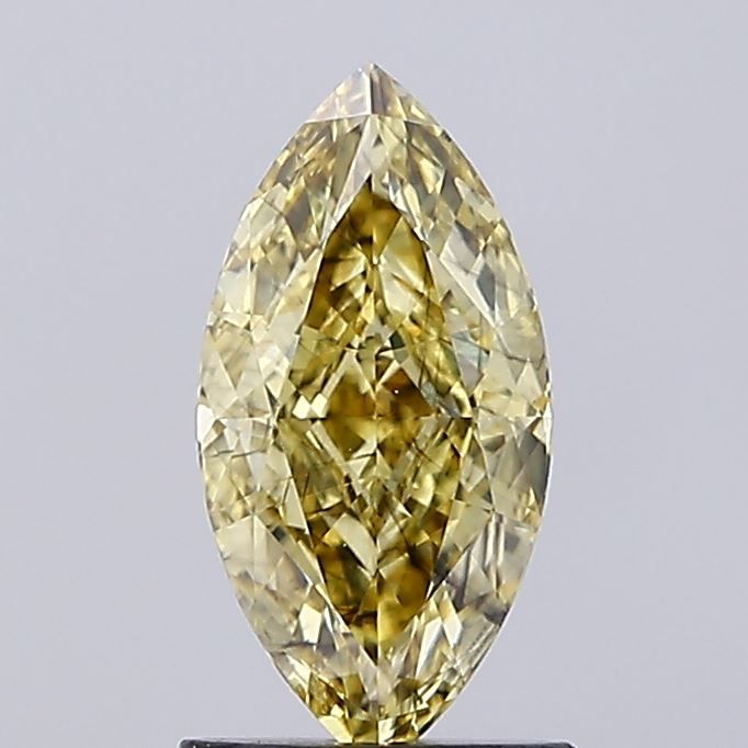 Lab-Grown Marquise Diamond - 1.38 Carats, Fancy Intense Yellow Color, SI1 Clarity - Certified by IGI - Report Number: LG636496620