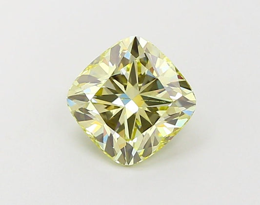 Lab-Grown Cushion Diamond - 1.6 Carats, Fancy Intense Yellow Color, SI1 Clarity - Certified by IGI - Report Number: LG671412679