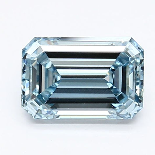 Lab-Grown Emerald Diamond - 1.13 Carats, Fancy Intense Blue Color, VS1 Clarity - Certified by IGI - Report Number: LG626498224