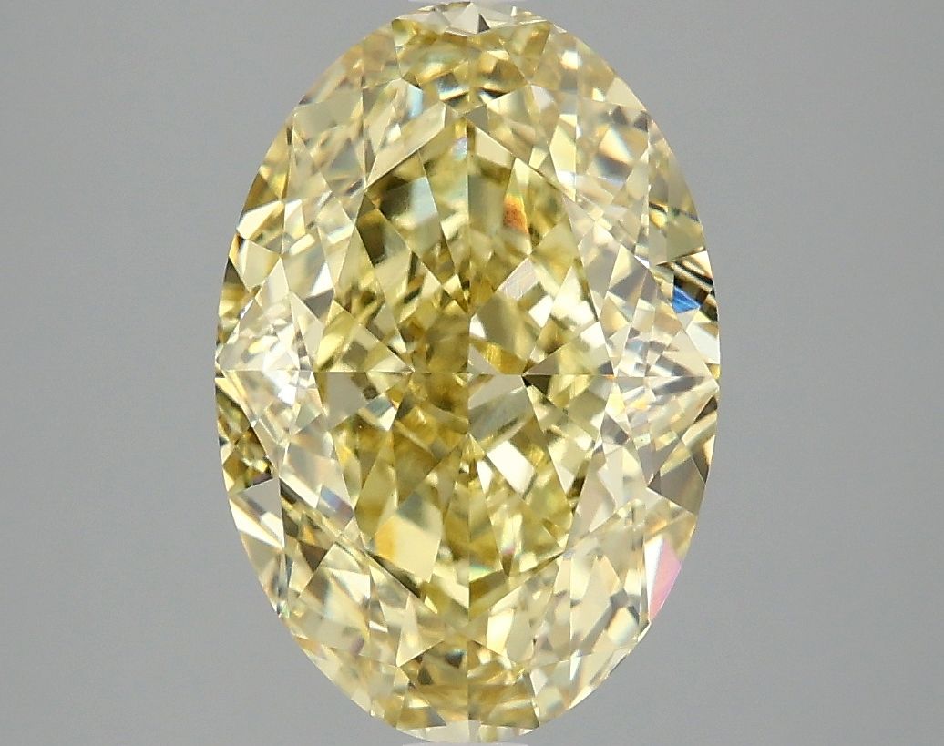 Lab-Grown Oval Diamond - 4.08 Carats, Fancy Intense Yellow Color, VVS2 Clarity - Certified by IGI - Report Number: LG675526676