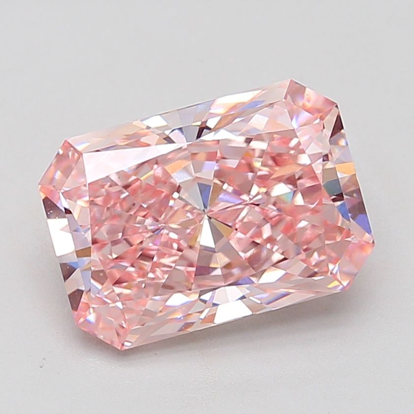 Lab-Grown Radiant Diamond - 8.04 Carats, Fancy Intense Pink Color, VS1 Clarity - Certified by IGI - Report Number: LG642407573