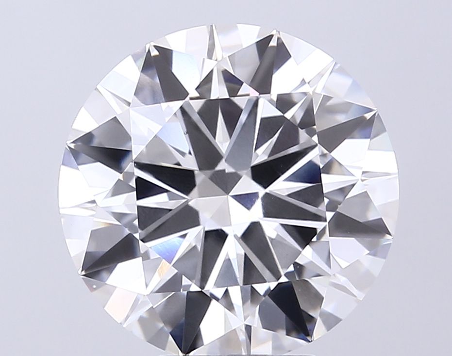 Lab-Grown Round Diamond - 7.03 Carats, F Color, VS1 Clarity - Certified by IGI - Report Number: LG715580544