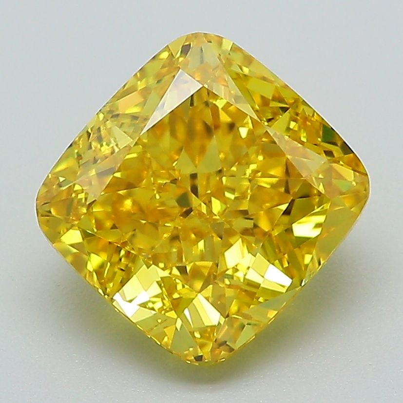 Cushion Modified 3.18ct Fancy Vivid Yellow VS1 - Cut • IGI • LG585336609
