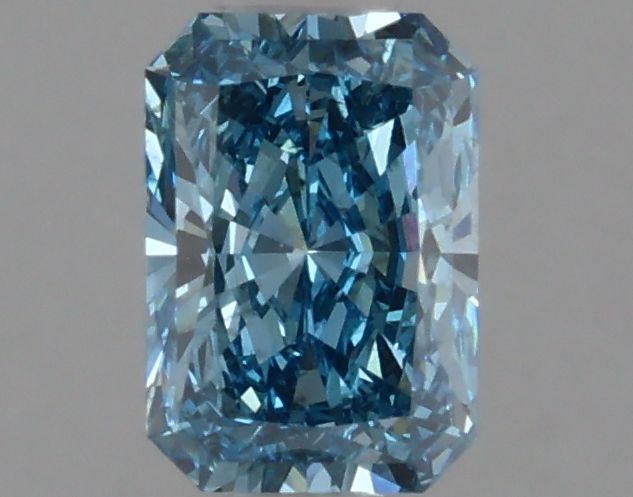 Lab-Grown Radiant Diamond - 1.03 Carats, Fancy Vivid Blue Color, VS2 Clarity - Certified by IGI - Report Number: LG629474970