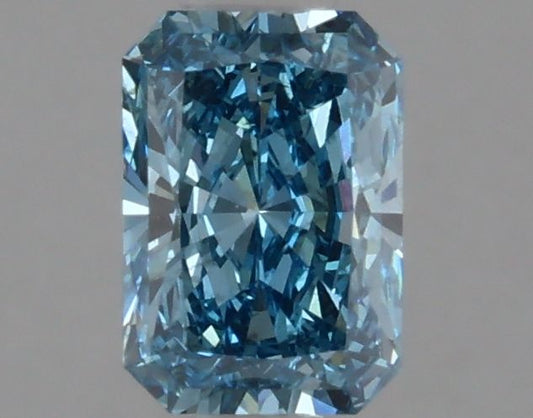 Lab-Grown Radiant Diamond - 1.03 Carats, Fancy Vivid Blue Color, VS2 Clarity - Certified by IGI - Report Number: LG629474970