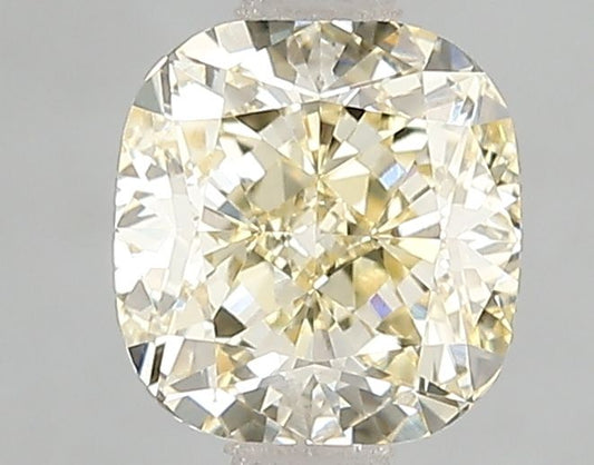 Lab-Grown Cushion Diamond - 1.6 Carats, Fancy Yellow Color, VVS2 Clarity - Certified by IGI - Report Number: LG674543945