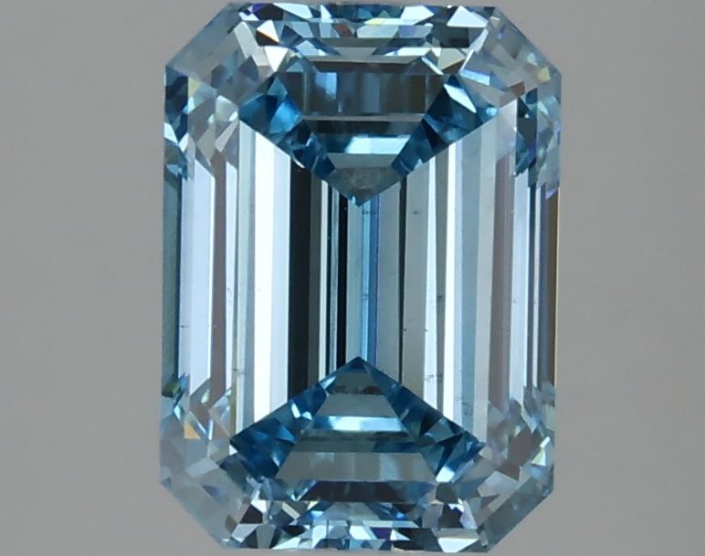 Lab-Grown Emerald Diamond - 2.47 Carats, Fancy Vivid Blue Color, VS1 Clarity - Certified by IGI - Report Number: LG632446673