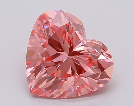 Lab-Grown Heart Diamond - 1.03 Carats, Fancy Vivid Pink Color, VS2 Clarity - Certified by IGI - Report Number: LG615366976