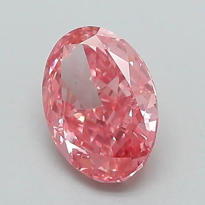 1.00ct Oval Lab Grown Diamond (Colour Fancy Vivid Pink, Clarity VS1, IGI Certified)