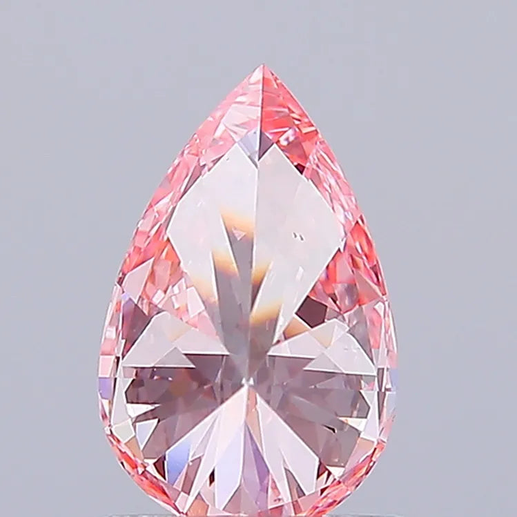 1.00ct Pear Lab Grown Diamond (Colour Fancy Vivid Pink, Clarity VS1, IGI Certified)