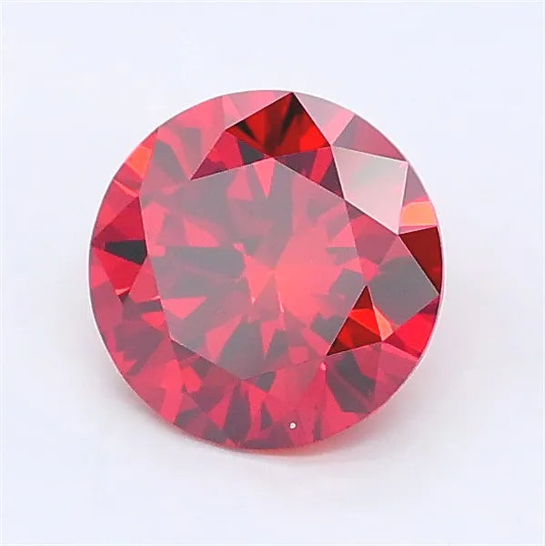 1.00ct Round Lab Grown Diamond (Colour Fancy Deep Orange, Clarity VS1, Cut EX, IGI Certified)