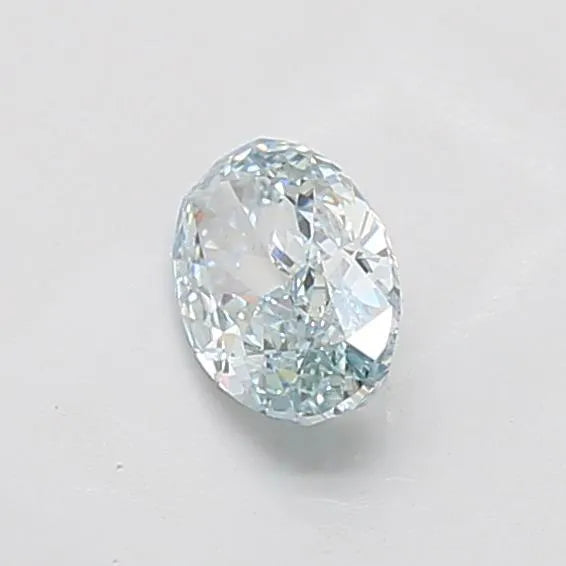 1.01ct Oval Lab Grown Diamond (Colour Fancy Blueish Green, Clarity VVS2, IGI Certified)