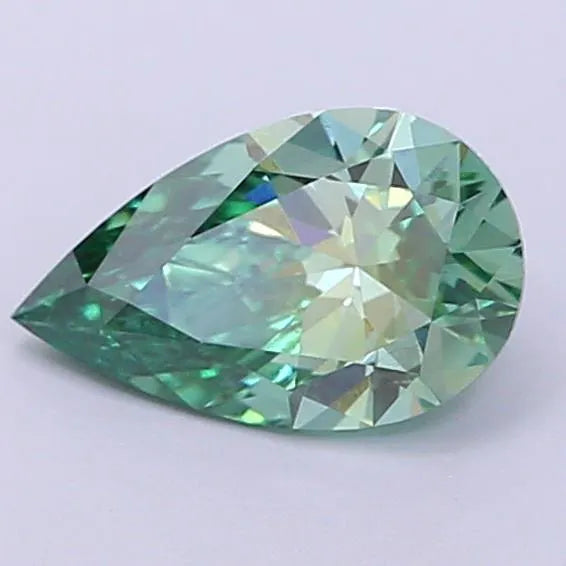 1.01ct Pear Lab Grown Diamond (Colour Fancy Vivid Green, Clarity VVS1, IGI Certified)