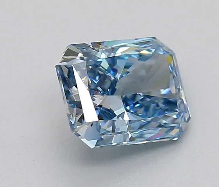 1.01ct Radiant Lab Grown Diamond (Colour Fancy Vivid Blue, Clarity VVS1, IGI Certified)